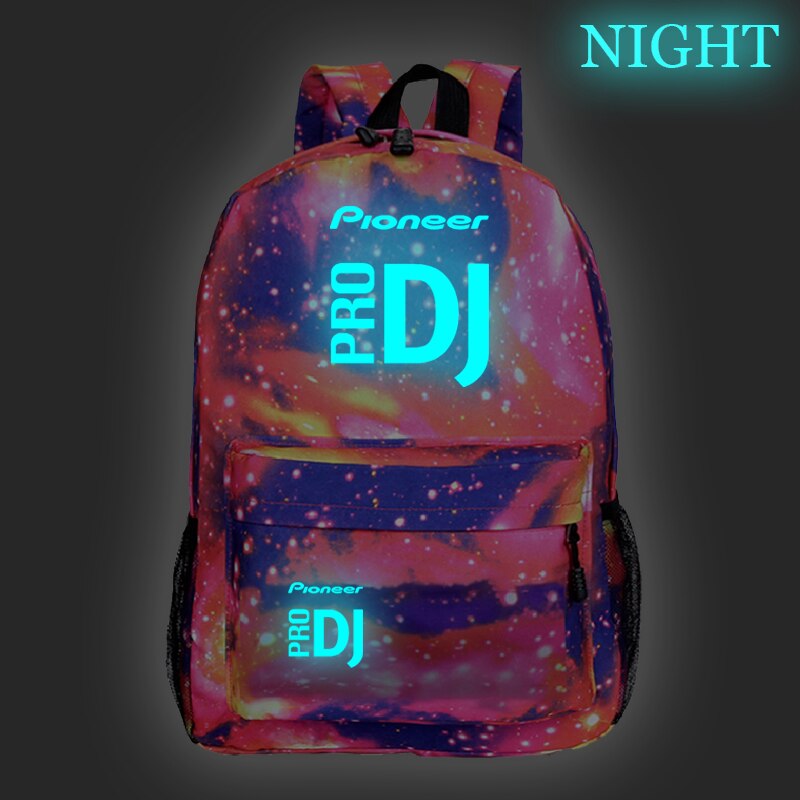 Pioneer Pro Dj Luminous School Rucksack Men Women Boys Girls School Bag Pattern Laptop Backpack Mochila: 6