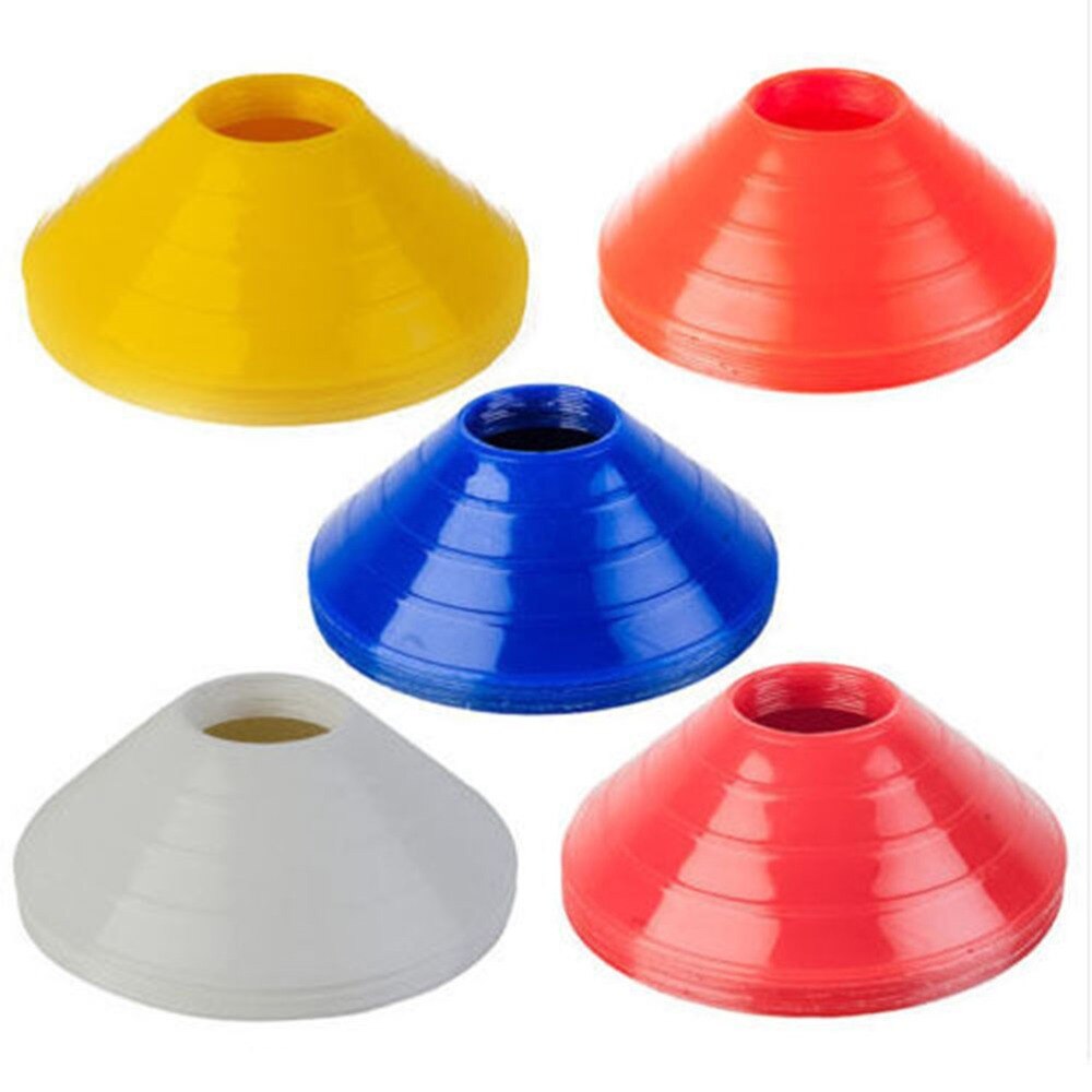 10Pcs Agility Disc Cone Set Multi Sport Training Space Cones With Plastic Stand Holder For Soccer Football Ball Game Disc