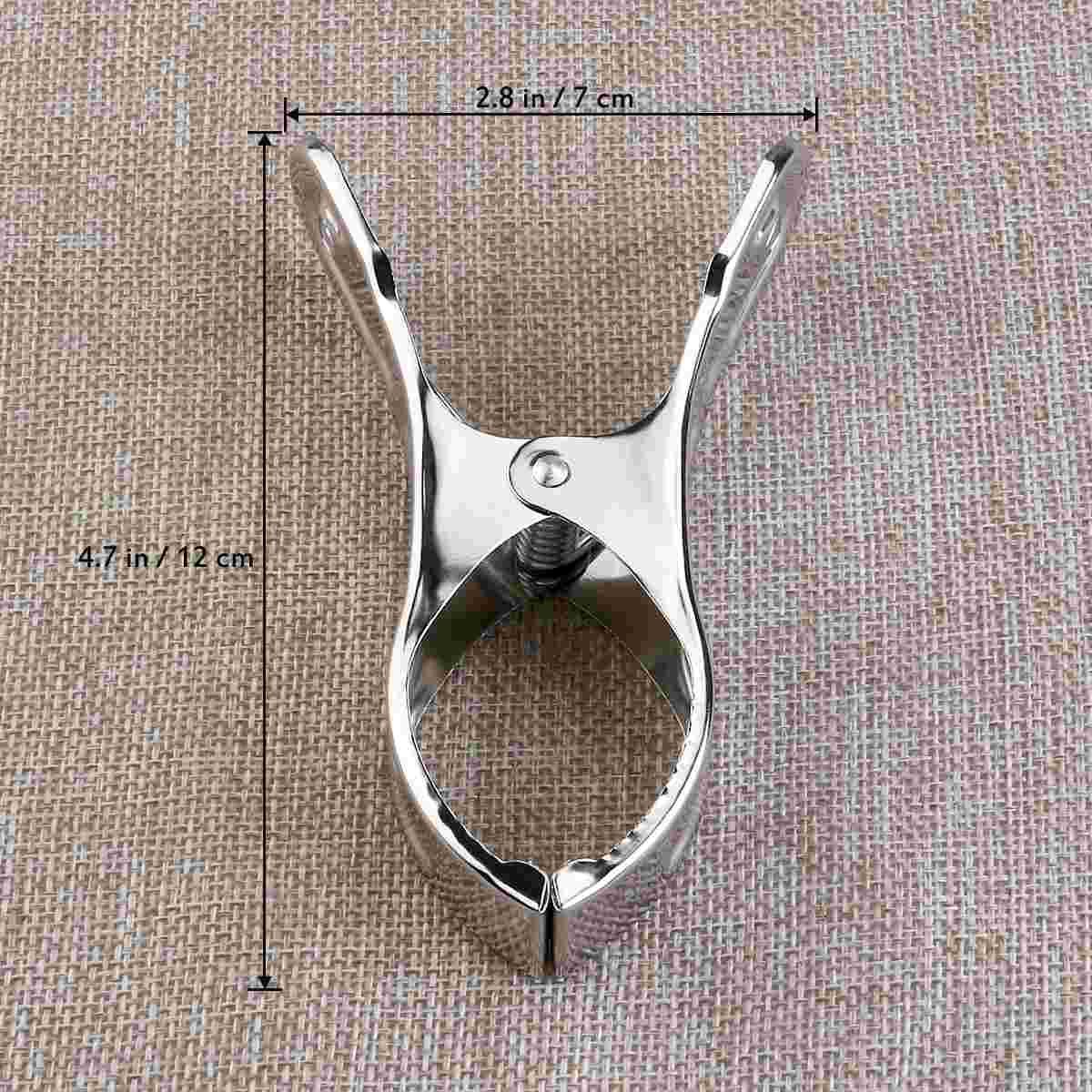 6-delige Handdoekklemmen Kleerhangers Roestvrijstalen Wasclip Winddichte Clips Opknoping Wasknijpers Handdoeken Tang (Willekeurig Patroon)