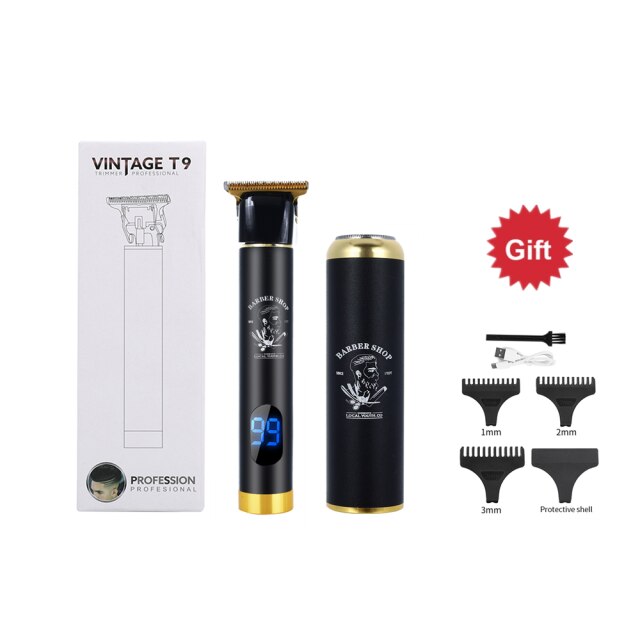 Portable Shaver Hair Clipper Electric Trimmer Screen Washable Rechargeable Men Hair Trimmer: Set B