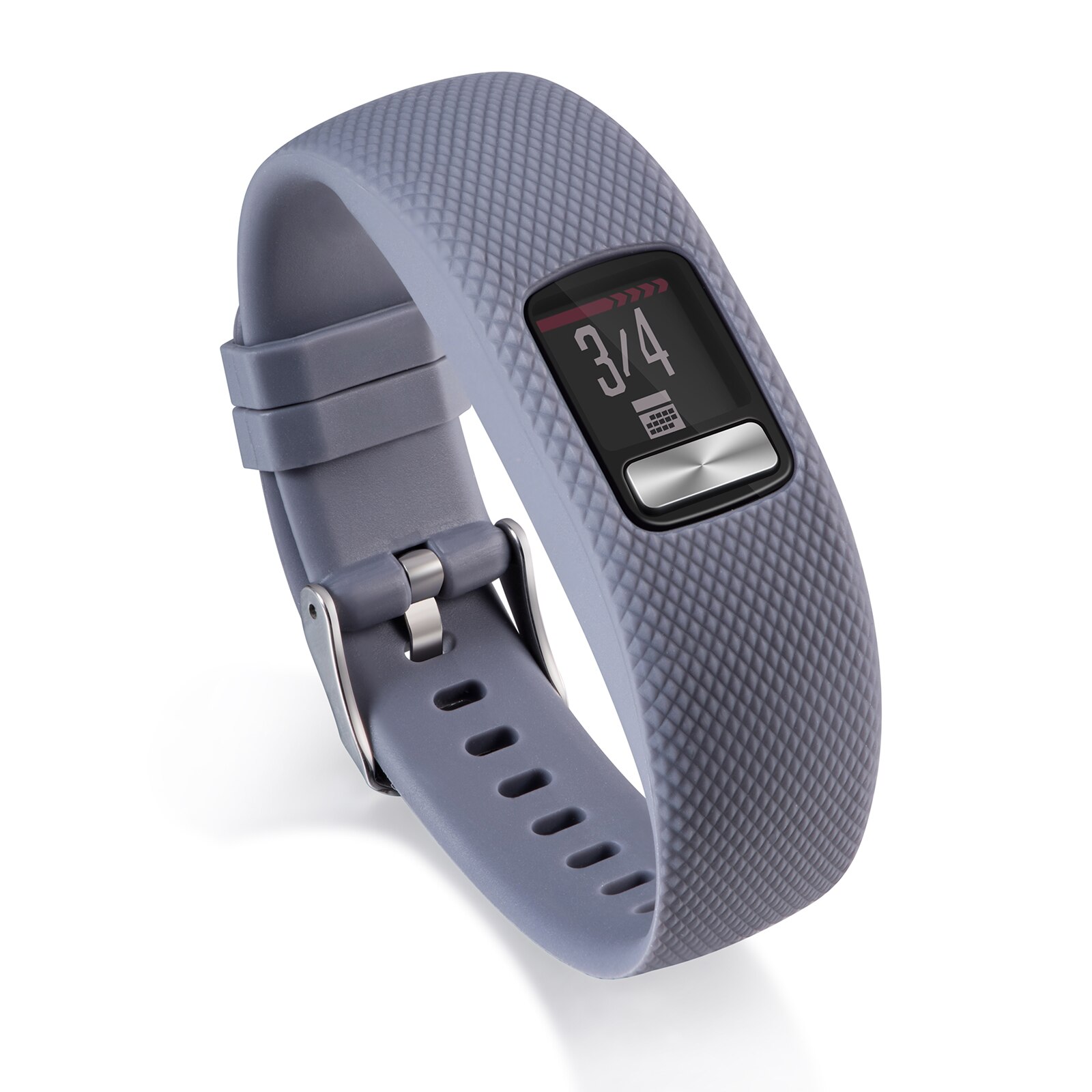 Bracelet de rechange en silicone souple pour montre connectée Garmin Vivofit 4, moniteur d'activité physique: Gray / S