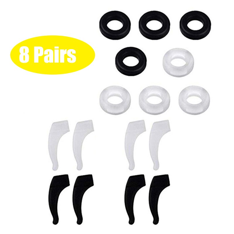 Anti Slip Silicone Glasses Ear Hooks For Kids And Adults Round Grips Eyeglasses Sports Temple Tips Soft Ear Hook: 12