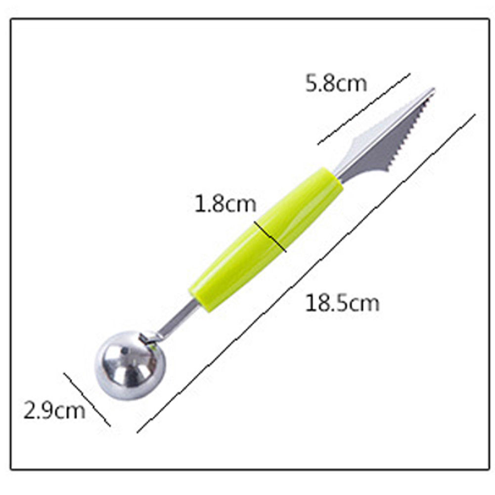 Mode Populaire Fruit Meloen Ijs Lepel Meloen Baller Vleesmes Rvs e: Groen