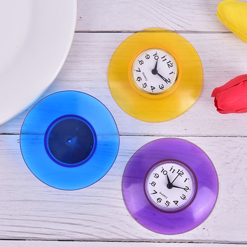 neue stil Badezimmer Küche Wasserdichte Saugnapf Uhr Dusche Verkaufsstand Leistungsstarke Eingehalten hause Saugnapf uhr