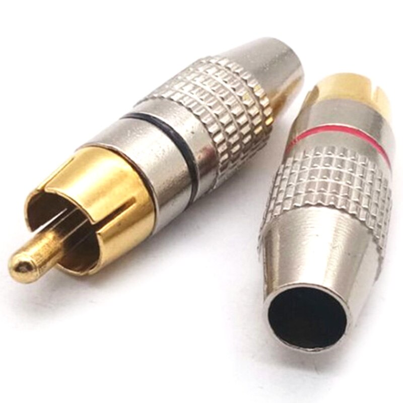 RCA Stecker o Video Locking Stecker Gold Überzogen-30 Pcs