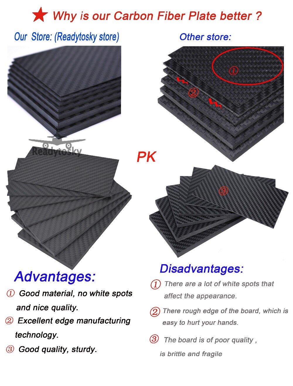 400mm X 200mm Real Carbon Fiber Plaat Panel Lakens 0.5mm 1mm 1.5mm 2mm 3mm 4mm 5mm dikte Composiet Hardheid Materiaal