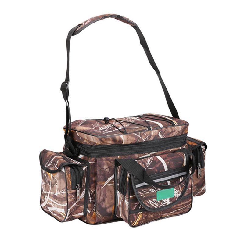 Sac à bandoulière multifonction, sacoche de grande capacité pour équipement de pêche, sac à outils, sac étanche et durable