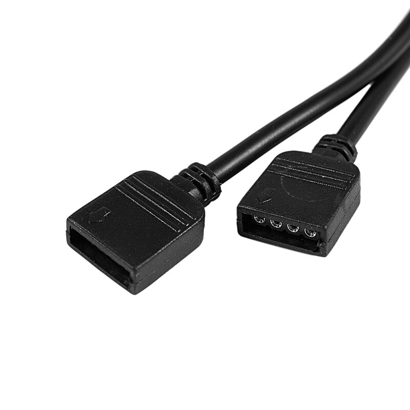 Tiras LED RGB 4 Pin conector hembra a hembra Cable de extensión negro 1M