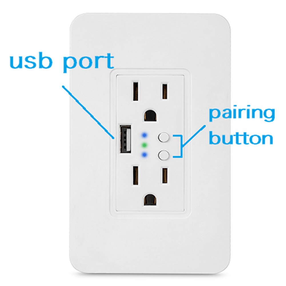 US Plug Smart Socket Home Divided Control Voice Wall Outlet WIFI Smart Socket Countdown 16A