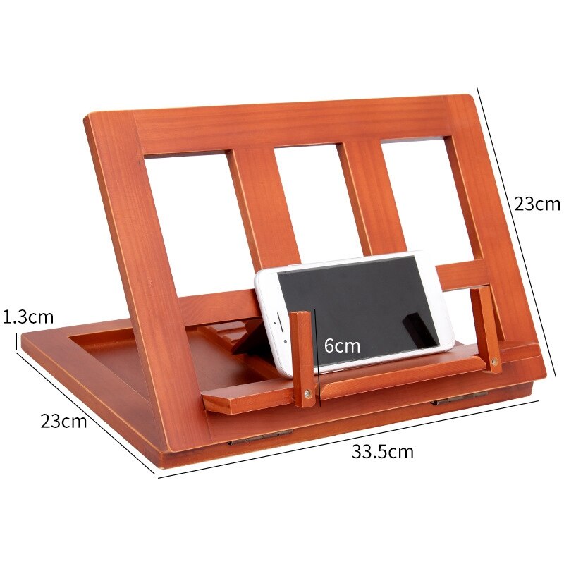 Foldable Wood Reading Frame Tablet Stand Portable Bookshelf Cookbook Holder Music Folder Wooden Laptop Tablet IPAD Stand Holders