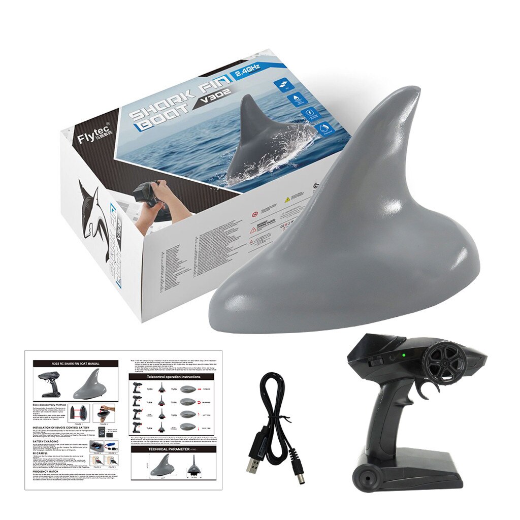 2.4G Simulation Sharks RC Boat 15km/h Remote Contr... – Grandado