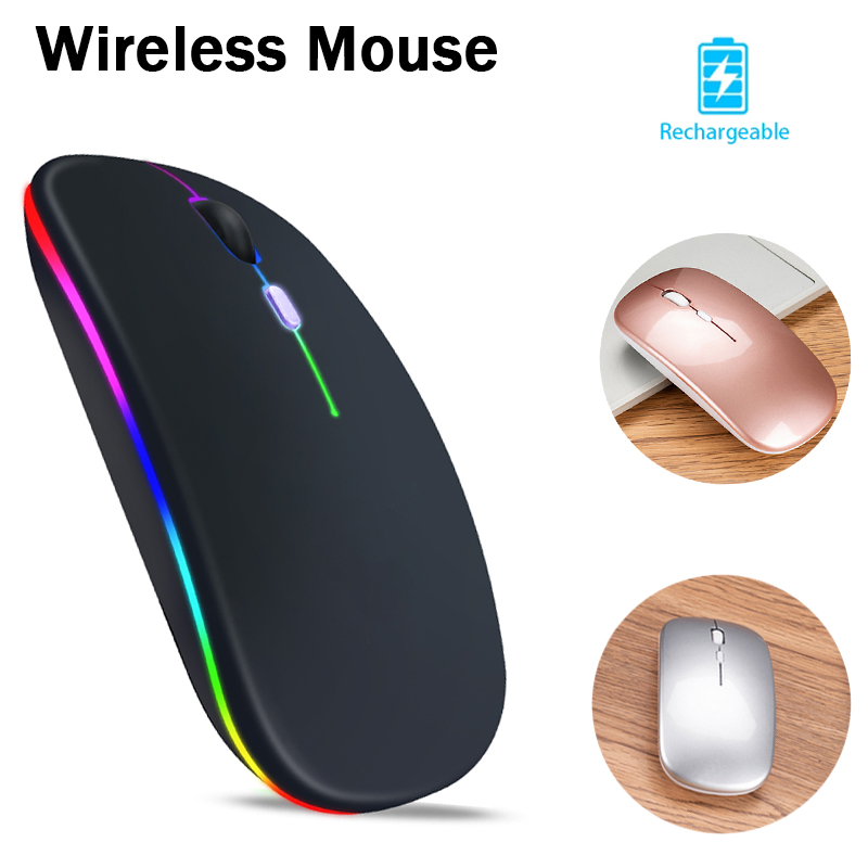 Bluetooth-funkmaus rgb, wiederaufladbar, leise 1600 2.4g , ergonomische gaming-maus für computer, laptop, pc, macbook