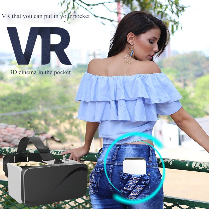 TOP VR mini teléfono móvil bolsillo especial gafas plegables 3D VR gafas de realidad virtual para teléfono móvil