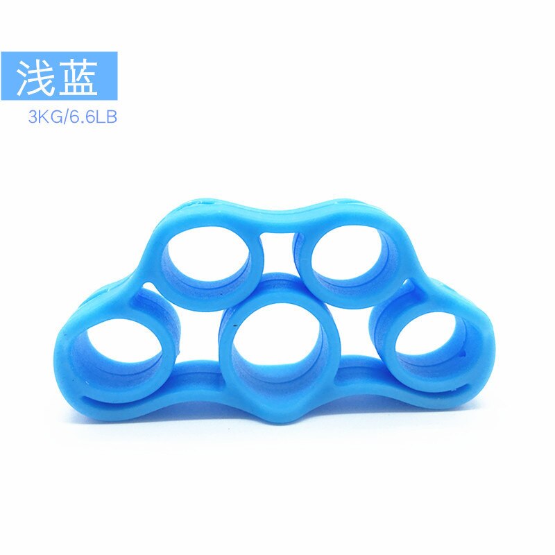 1 or 2 pcs Finger Stretcher Hand Resistance Bands Hand Extensor Exerciser Finger Grip Strengthener Strength Trainer Gripper Set: Light  blue