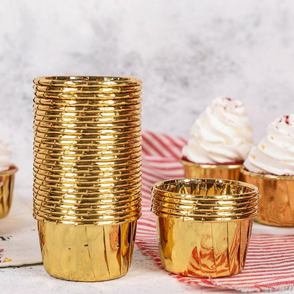 100 Stuks Cake Cups Wegwerp Hittebestendig Gekruld Papier Feestartikelen Muffin Cup Cupcake Wrappers Voor Bakken Bruiloft Verjaardag