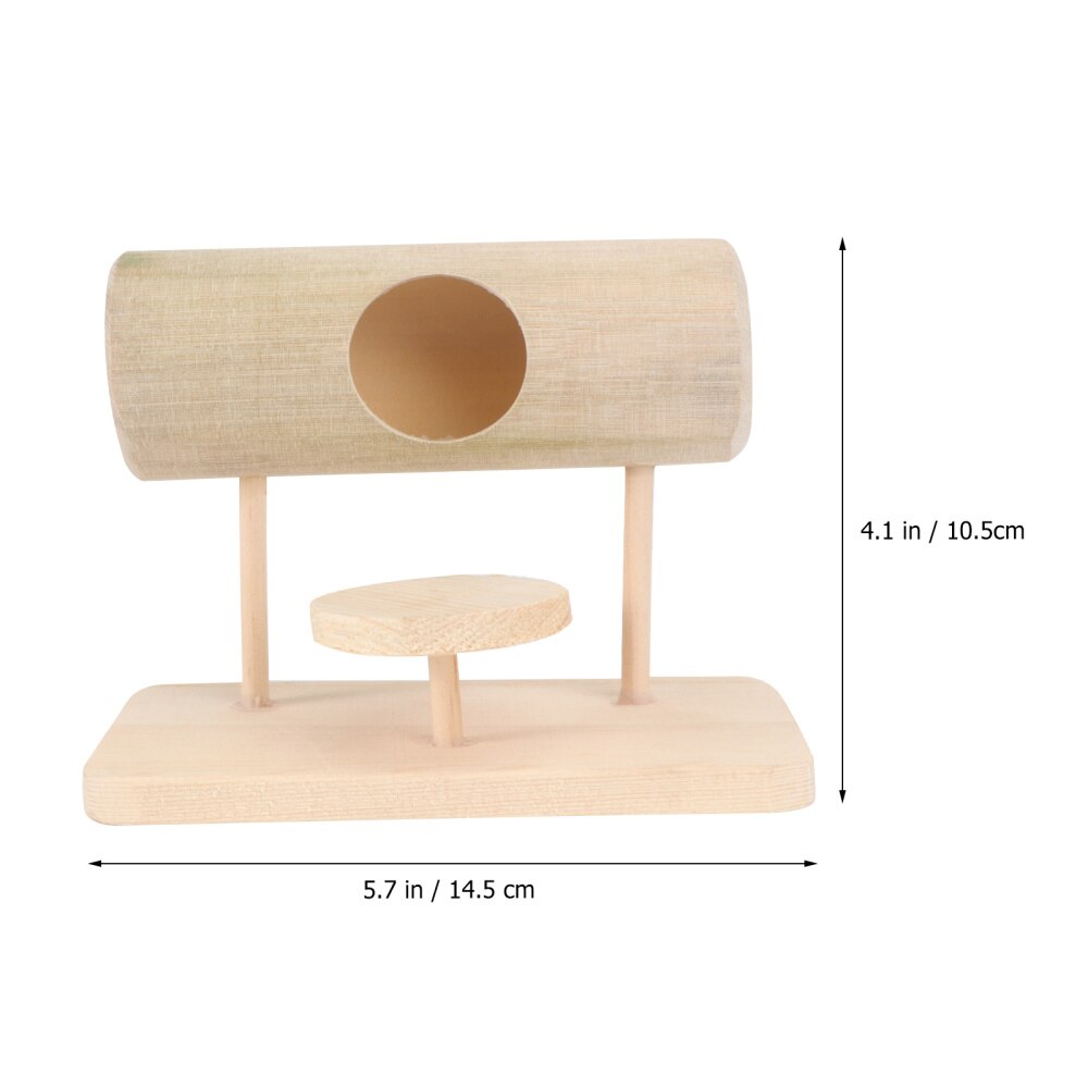 1pc Adorable Wooden Hamster Tunnel Plaything Hamster Crawling Hamster