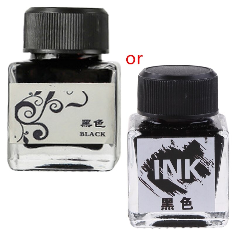 25ml Bottled Glass Smooth Writing Fountain Pen Ink Refill School Student Stationery Office Supplies,11 Colors for Choices