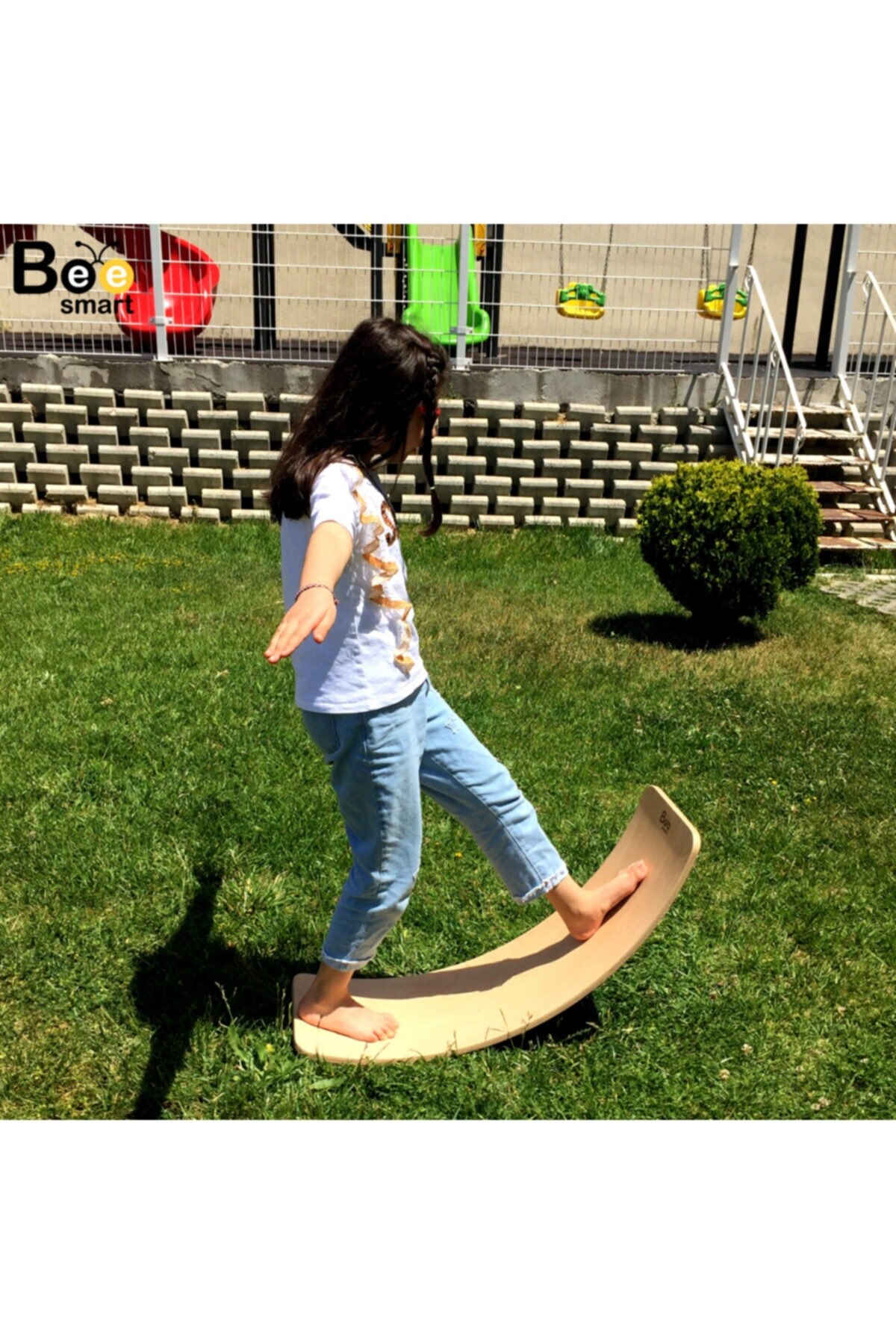 Balans Tahtası Aqua Big Size-Natuurlijke Hout