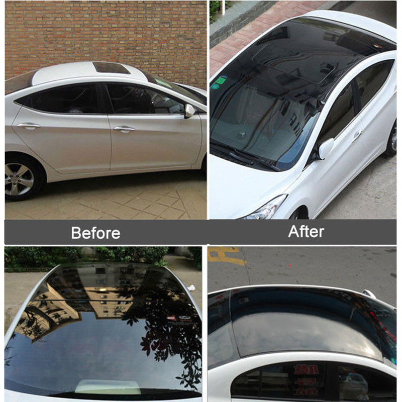 Glossy Black Auto Sunroof Wrap Roof Film Vinyl DIY Stickers Waterproof Sunscreen