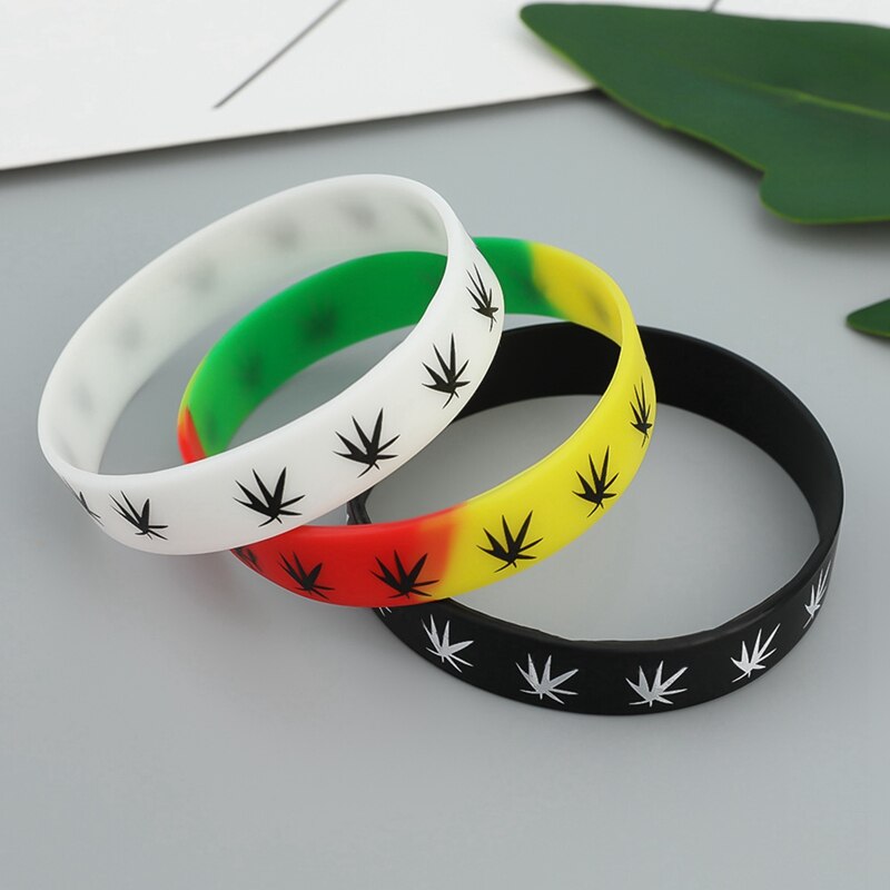 Pulseira de silicone & pulseiras preto branco cor pulseira moda jóias impressão 1pc pulseira