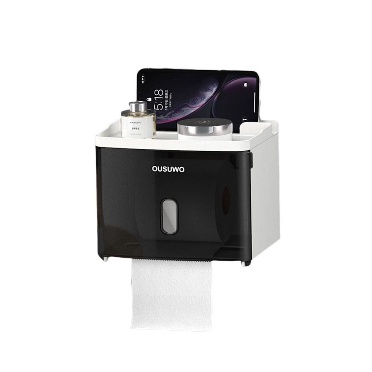 Tray Roll Paper Tube Storage Box Toilet Paper Holder Waterproof Wall Mounted Toilet Paper Tray Tissue Box Shelf Bathroom Product: 4