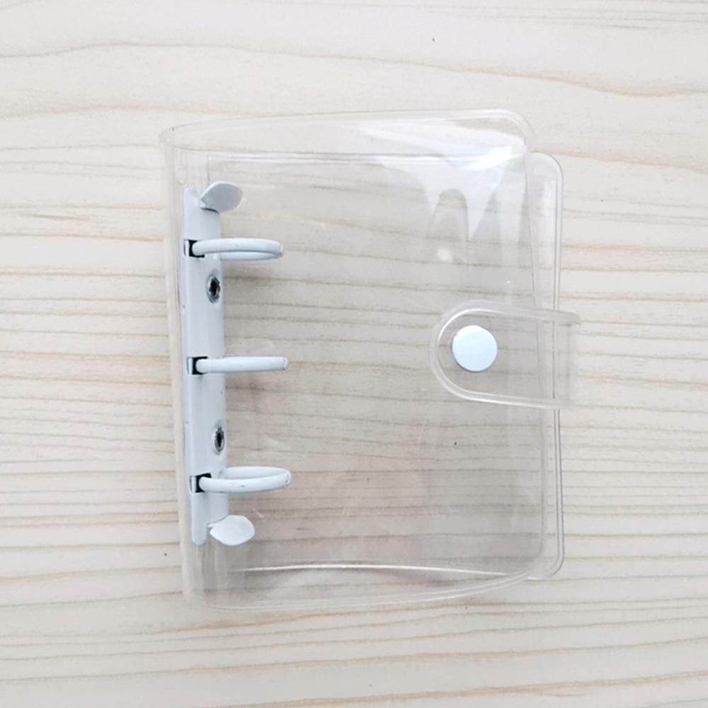 Transparent Binder Shell 3 Holes Binder Page Notebook For Loose Supplies Stationery Soft Handbook Office Tranparent S U0D8