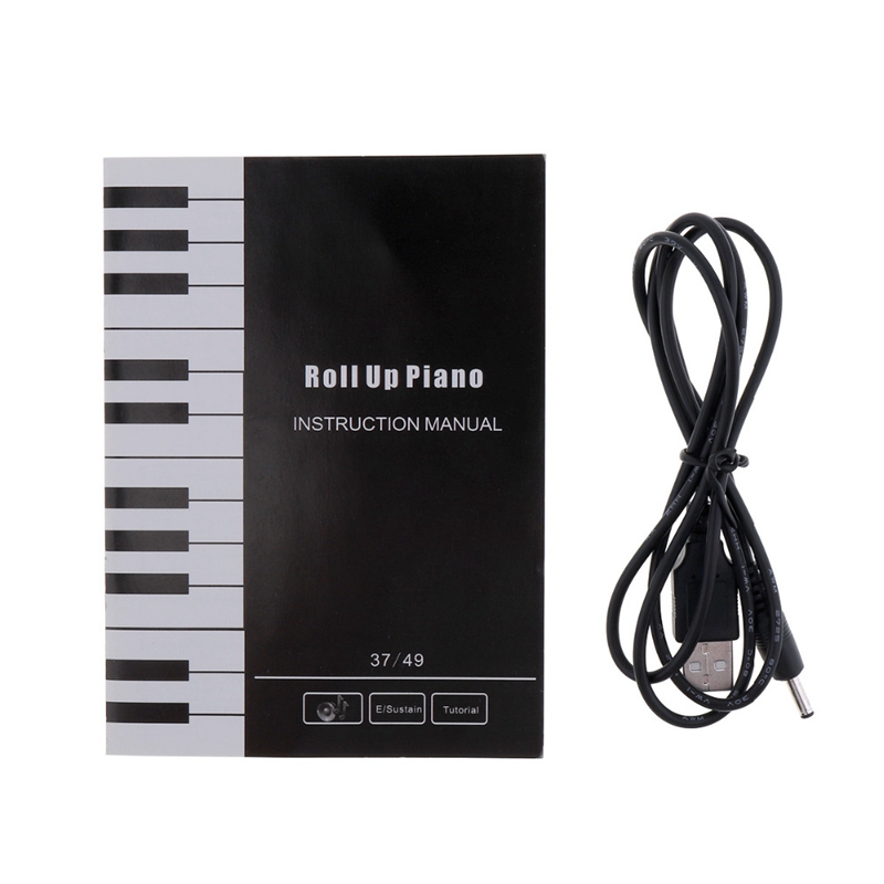 37 Keys Silicon Flexible Hand Roll Up Piano Soft Portable Electronic Digital Keyboard Organ Music For Children Student