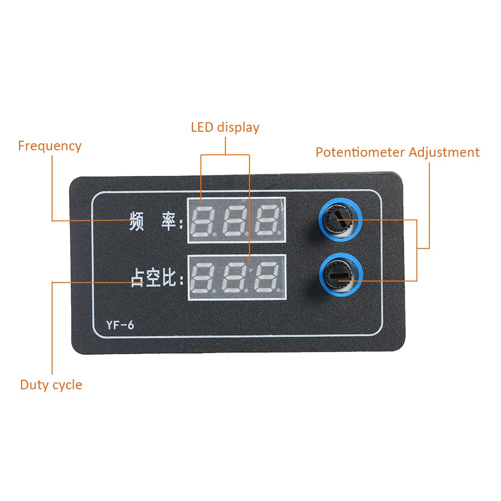 Generador de señal 1Hz-100 KHz PWM pulso ajustable frecuencia de servicio ciclo relación onda Rectangular onda cuadrada módulo de controlador