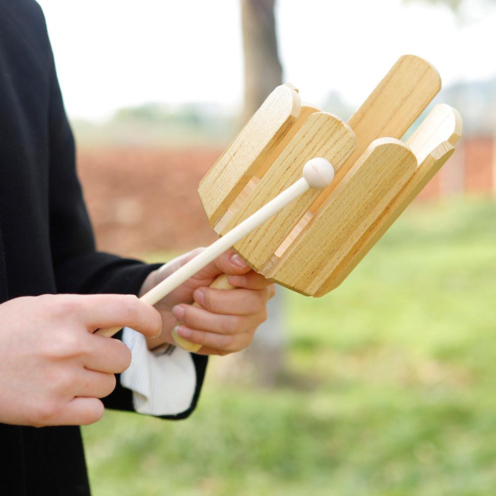 Holz Orff Musical Instrument Rühren Trommel Mit 8 Zungen Einzigartige Melodien