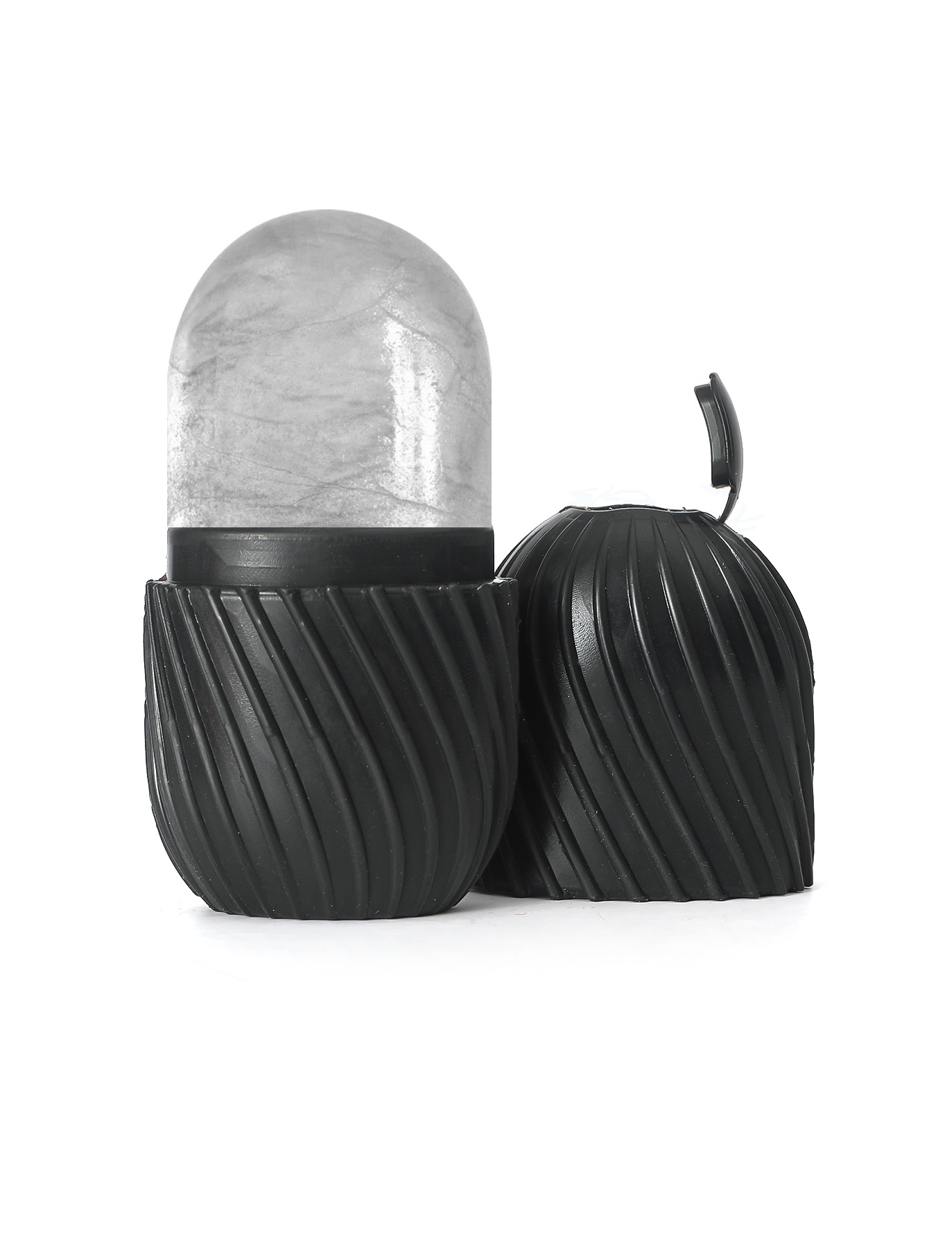 Rodillo Facial de hielo, cubo de hielo, masaje de belleza, molde de hielo de silicona para hinchazón de ojos, rodillo Facial de hielo, reduce los poros: Oro