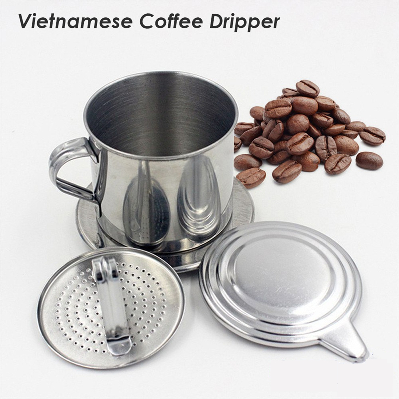Filtr robić kawy ze stali nierdzewnej zaparza kubek wietnamski filtr robić kawy na garnek przenośny filtr robić kawy sitko kuchenna kawa narzędzia