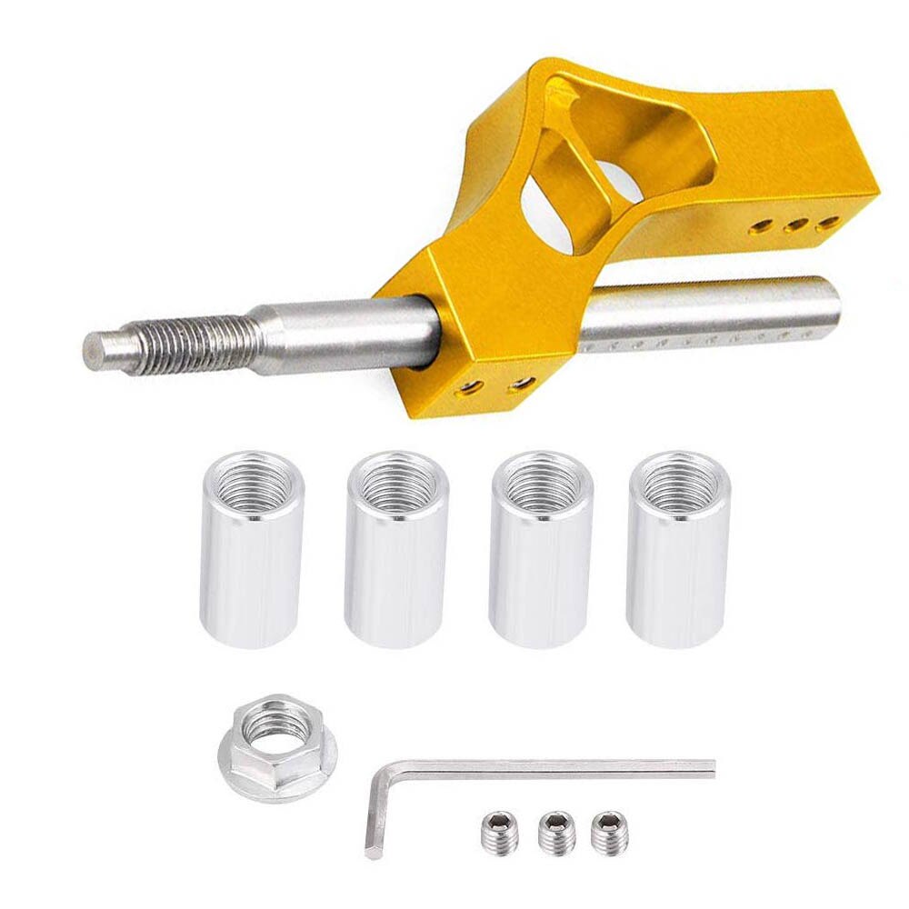 Extendedor de palanca de cambios Universal y ajustable de aluminio, extensor de palanca de cambios de coche con 8, 10 y 12 adaptadores: GOLDEN
