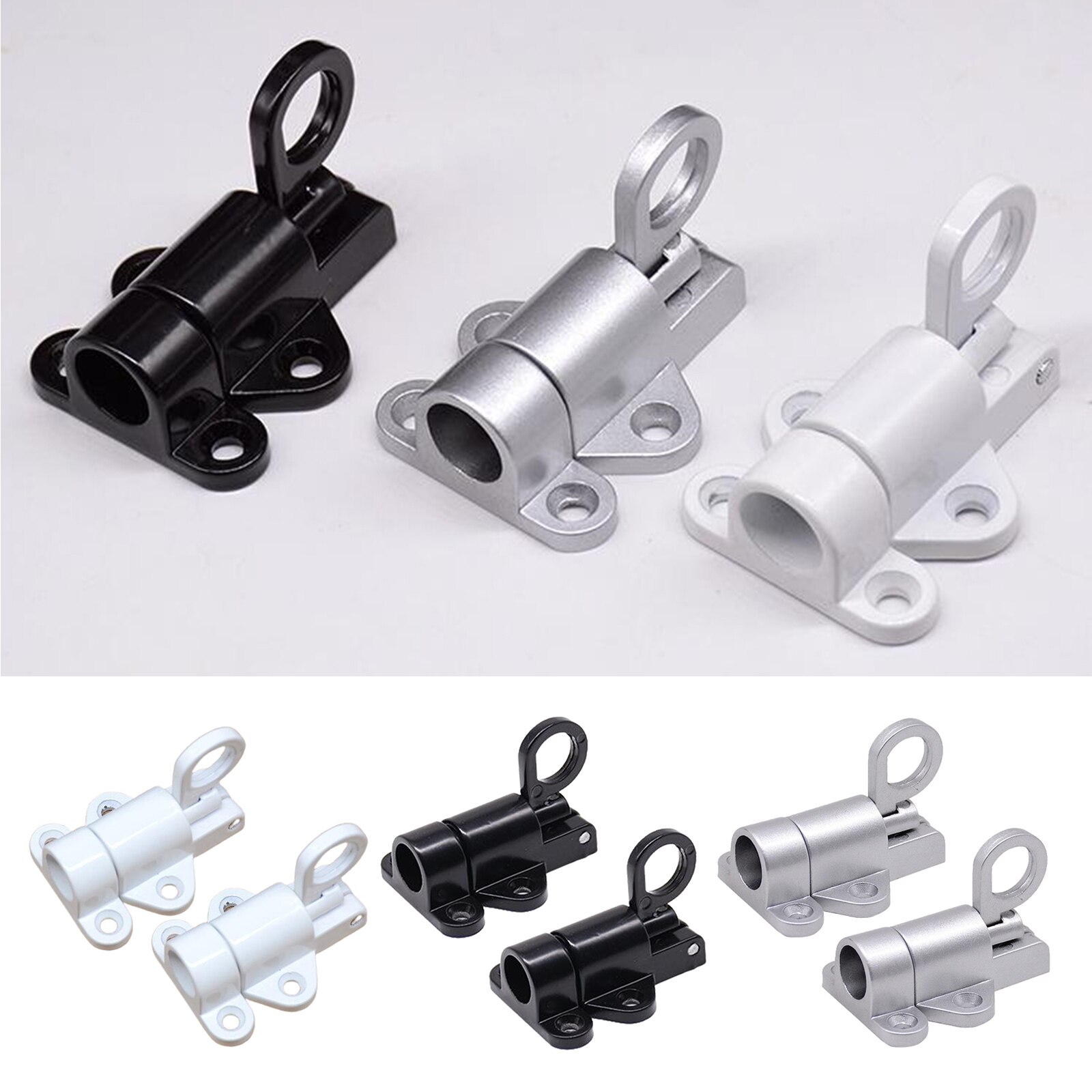2pcs Metal Door Latch Lock Attic Door Window Gate Security Pull Ring Spring