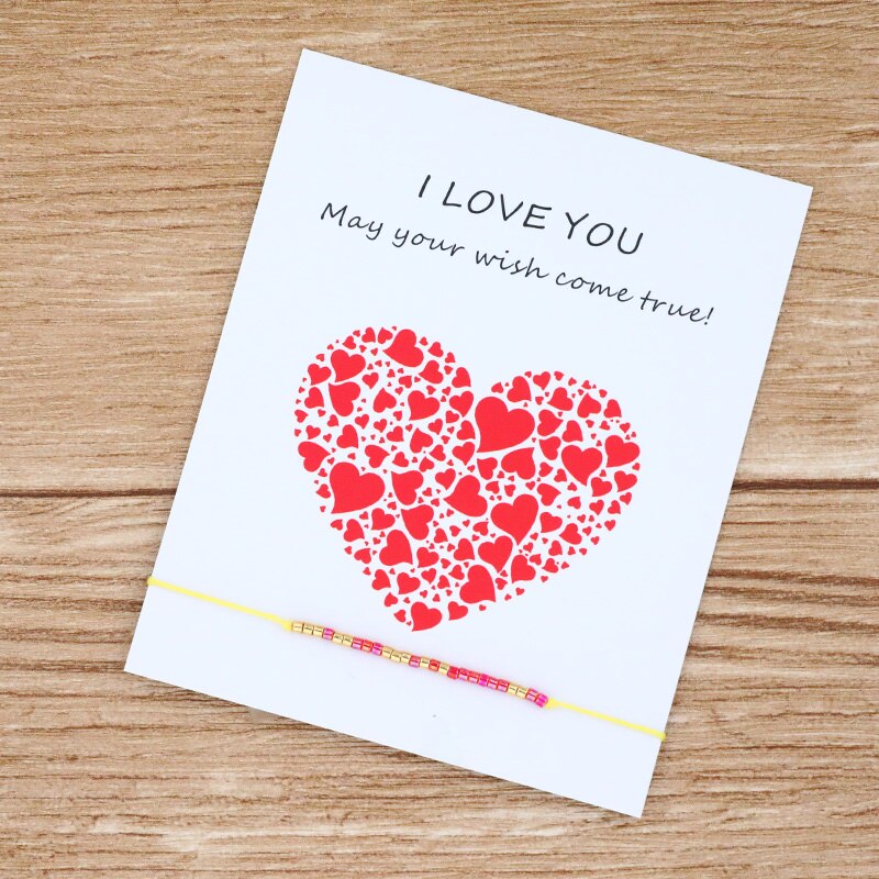 I Love U Morse Code Armband Gevlochten Rood Touw Koord Minimalistische Armband Vrouwen Mannen Vriendschap Lover Paar Sieraden