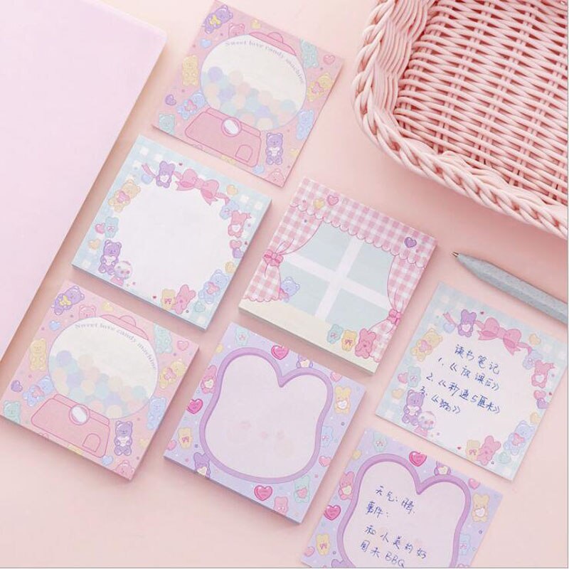 24 Stks/partij Zoete Meisje Memo Pad Notitie Schrijven Scratch Pad Briefpapier Kantoor Schoolbenodigdheden G279