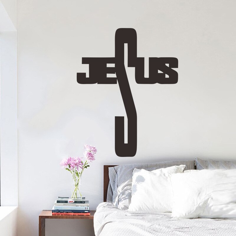 Accessoires voor huisdecoratie, handgemaakte jezus, christelijke kruis muursticker, gebedskruis, jezus kruis, huisdecoratie