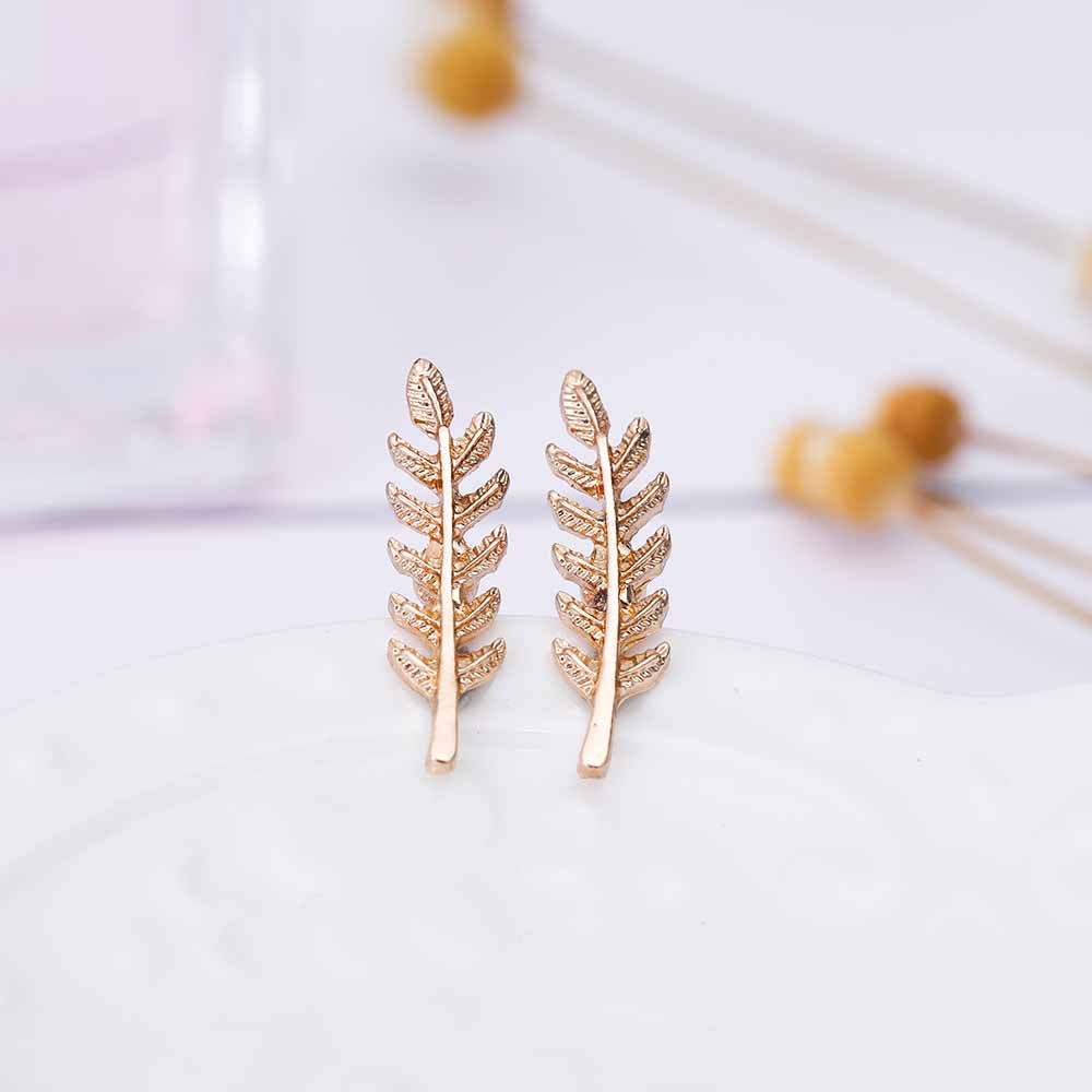KISSWIFE Vintage Leaves Earrings for women Beautiful tree leave Earrings or like Feather Earrings Ear clip