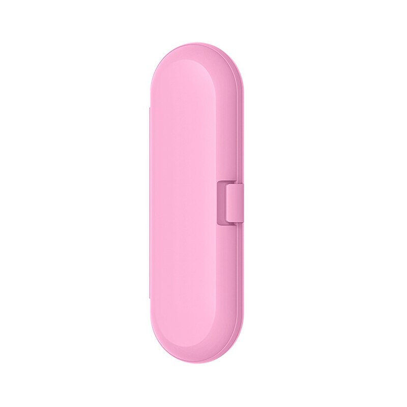 JAVEMAY X-3 Electric Toothbrush Head Tooth Brush Replacement Heads+Travel Case+Toothbrush Holder: pink travel case