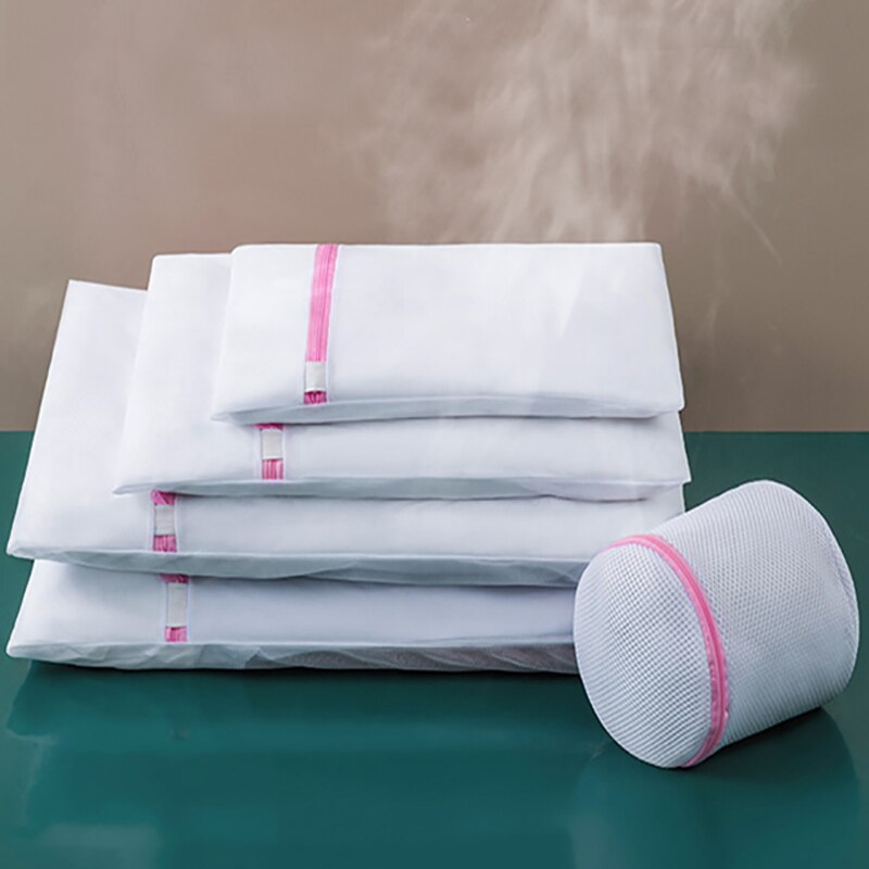 5 größe Gittergewebe Wäsche Tasche einstellen Polyester Hause Organizer Grob Netto Wäsche Korb Wäsche Taschen für Waschmaschinen Gittergewebe Bh tasche