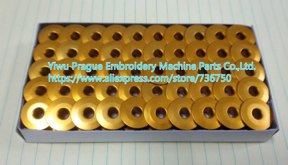 100 pieces of Tajima, Barudan, SWF and Chinese embroidery machine spare parts - golden embroidery bobbins