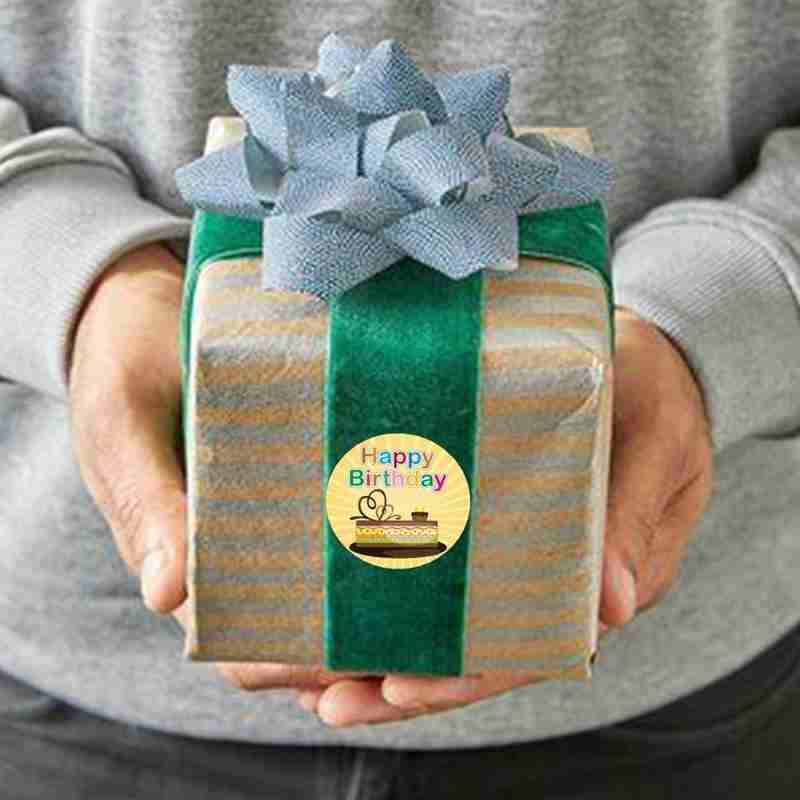 500 pcs/roll happy birthday sticker label birthday party party decoration cute birthday party decoration supplies gree