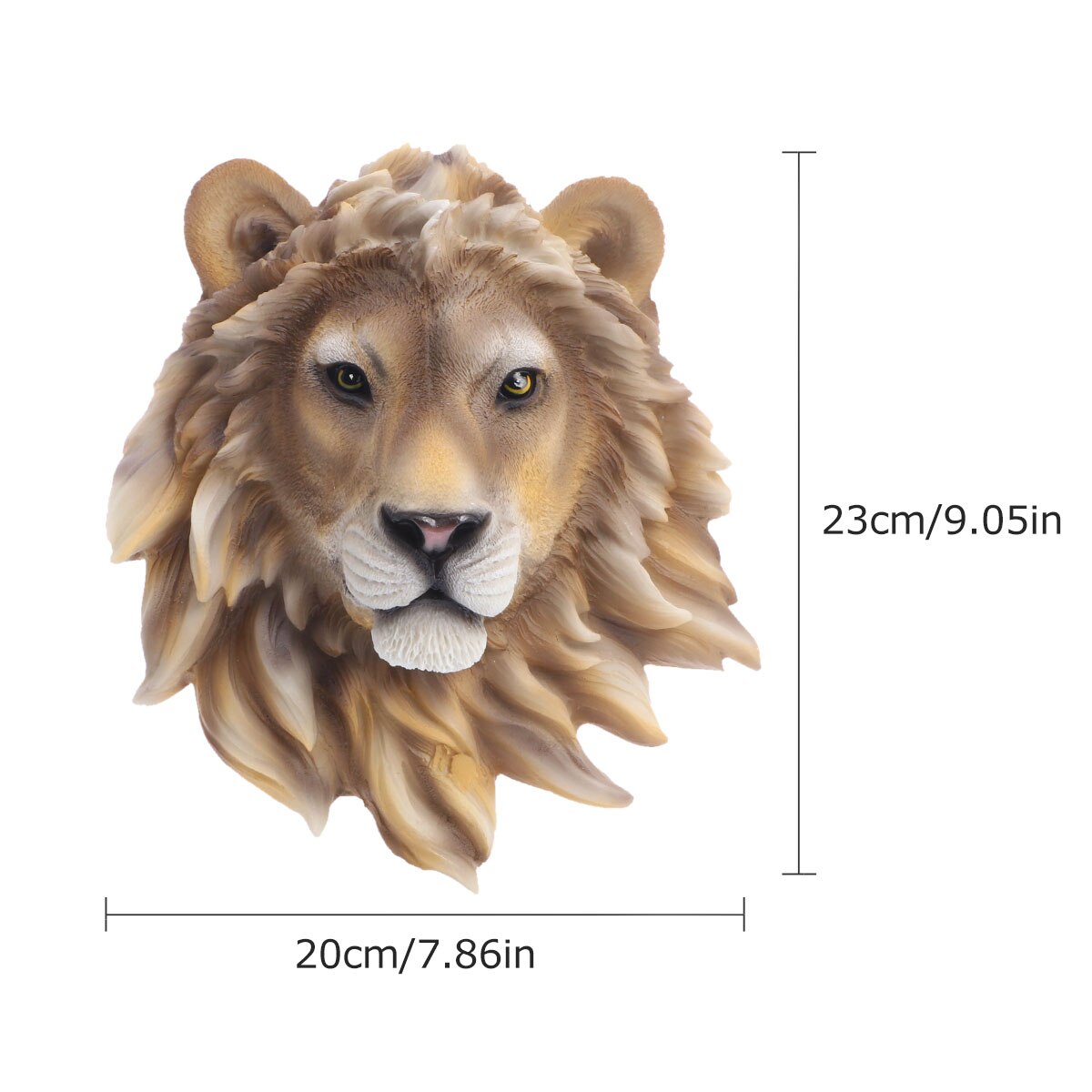 1Pc Dieren Head Versiering Simulatie Realistische Duurzaam Muur Opknoping Deocration Hars Ornament Resin Craft Voor Home Office Store
