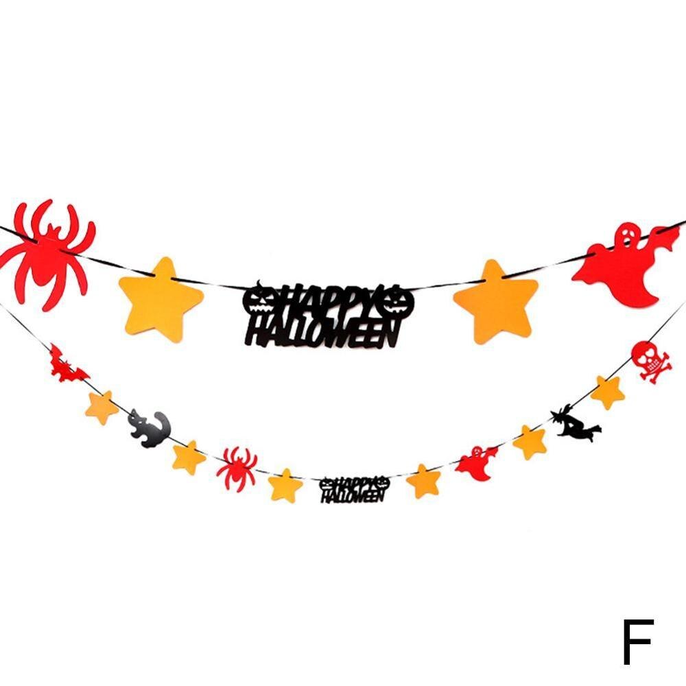 3m halloween trekant pull flag flagermus kranium græskar papir banner halloween fest dekorationer græskar bunting flag party levering