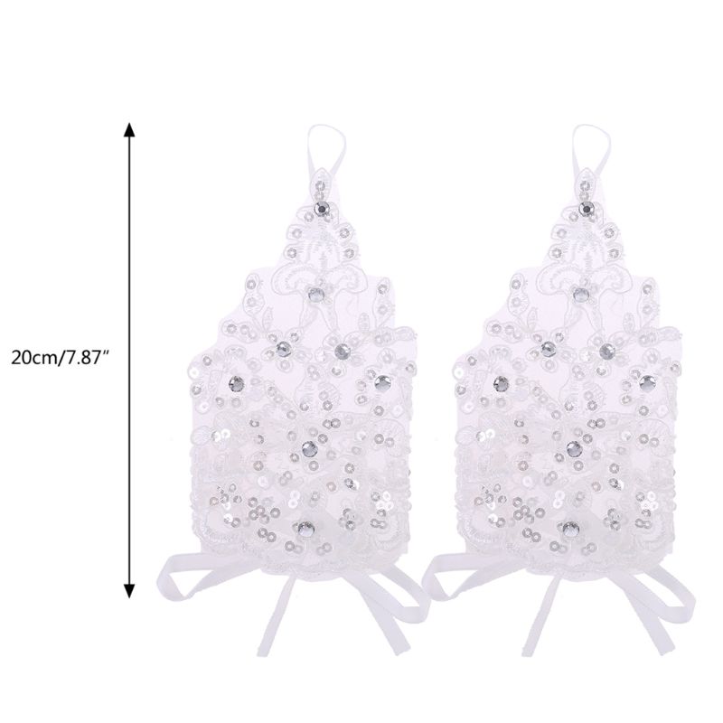 Luvas para meninas princesa luvas meninas vestido de casamento luva traje acessório laço diamante desempenho fotografia presente aniversário
