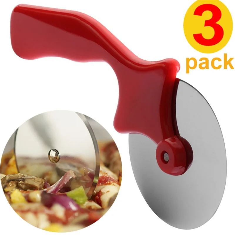 Pizzaschneider, Stahl-Rollmesser, Teigschneider, Rad, Rollenkruste, Backwerkzeuge, manuelle Nudelrolle, scharfe, nicht rostige Messer