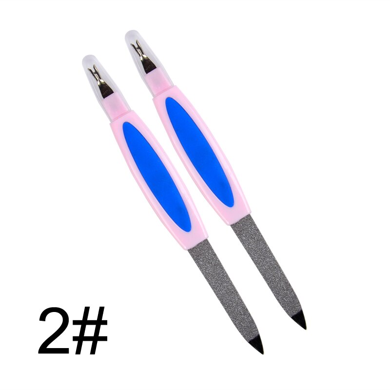 Empujador de cutículas de acero inoxidable de doble punta, removedor de empuje de piel muerta para pedicura, manicura, herramienta de cuidado de uñas, 1 pieza: 02-1PC