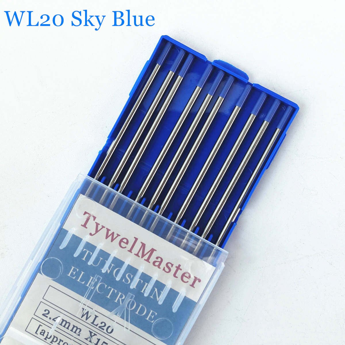 YESWELDER TIG lassen wolfraam elektrode 2% Thoriated 2,4mm x 175mm (rood, WT20/EWTh-2) 10-pk