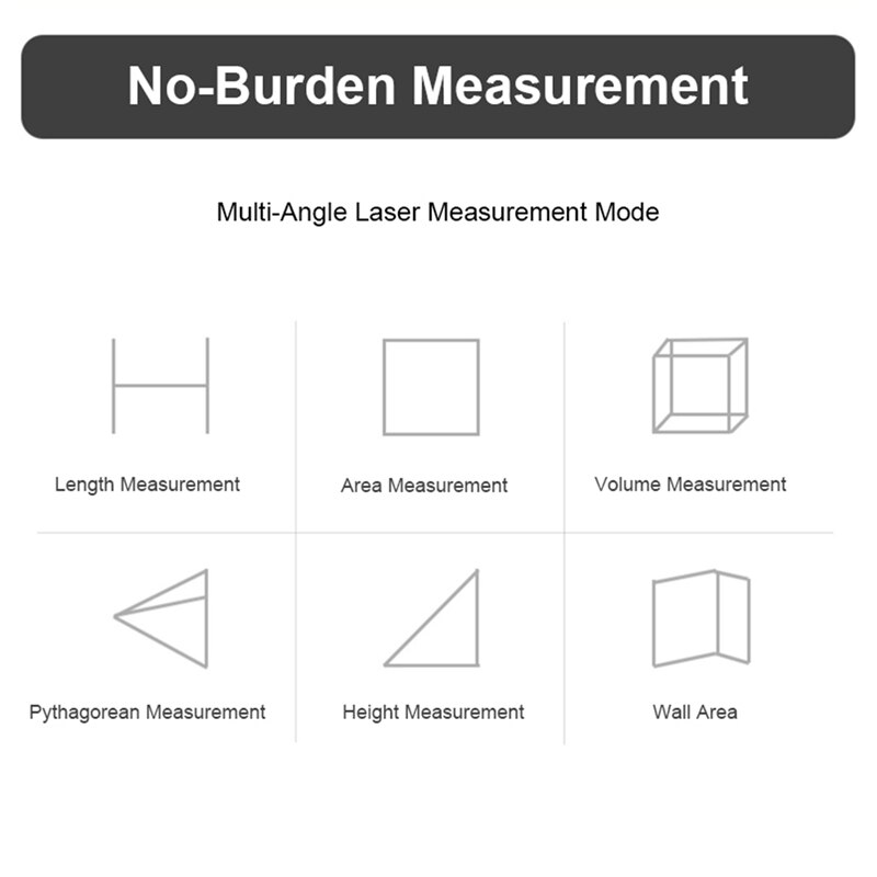 Portable Mini Handheld Distance Meter 35M Digital Rangefinder LCD Distance Area Volume Room Measurement Range Finder