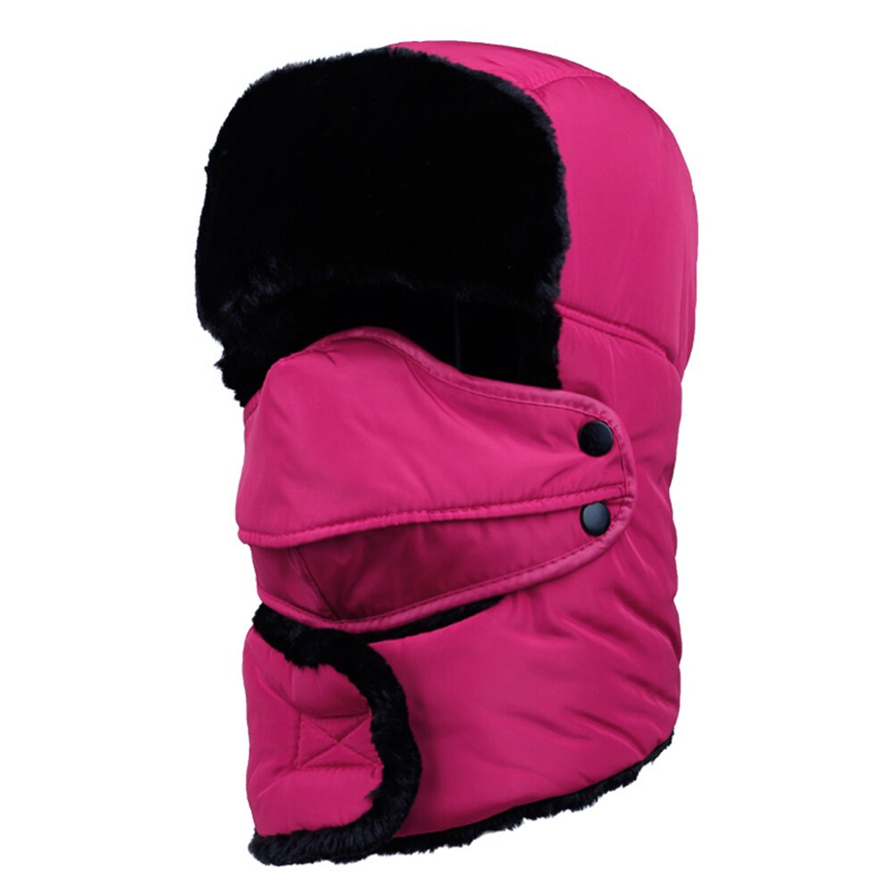 Ski Kalt Kappe Winter warm Hütte Windschutz Verdickt Schal Motorrad Maske Haube Halten Hütte Winddicht Skifahren Hüte: Rose rot