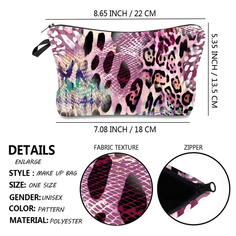 Jom Tokoy Water Resistant Makeup bag Printing Leopard Cosmetic Bag Organizer Bag Women Multifunction Beauty Bag hzb966